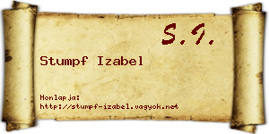 Stumpf Izabel névjegykártya